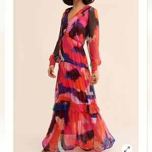The Marias Printed Tiered Maxi Dress Anthropologie